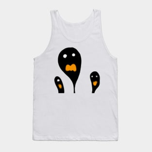 Black ghost Halloween art Tank Top